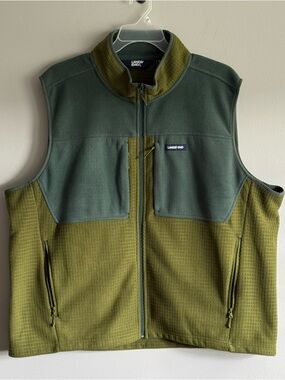 Lands' End Men's Olive Green Fleece Vest Size XXL